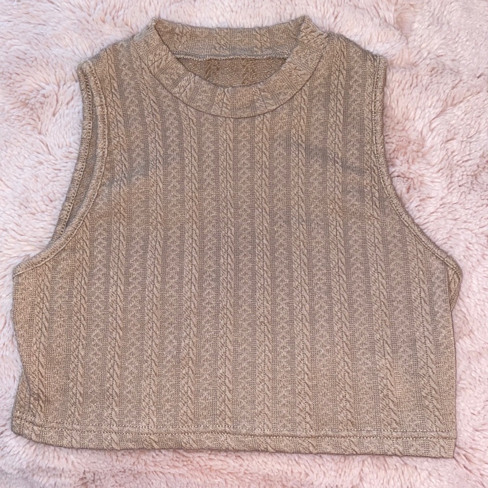 Tan crop top